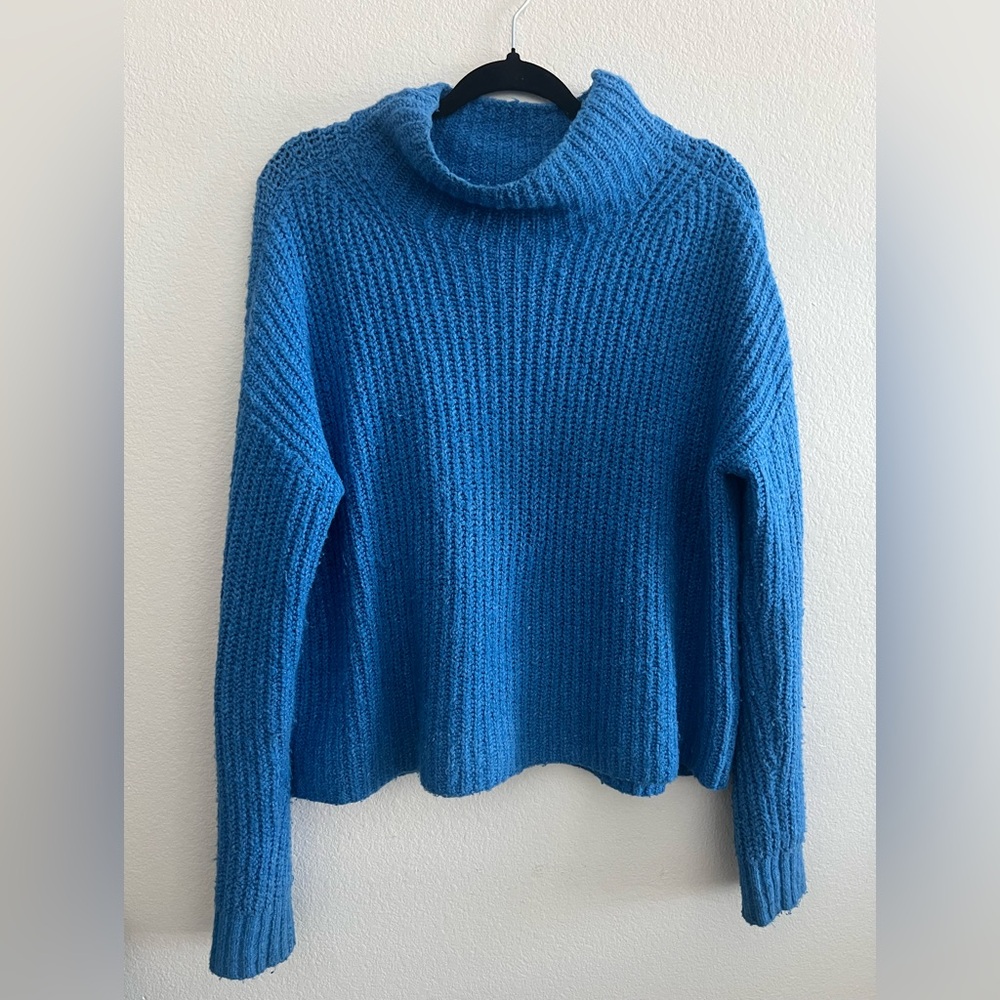 Anthropologie Turtleneck Sweater - vibrant blue